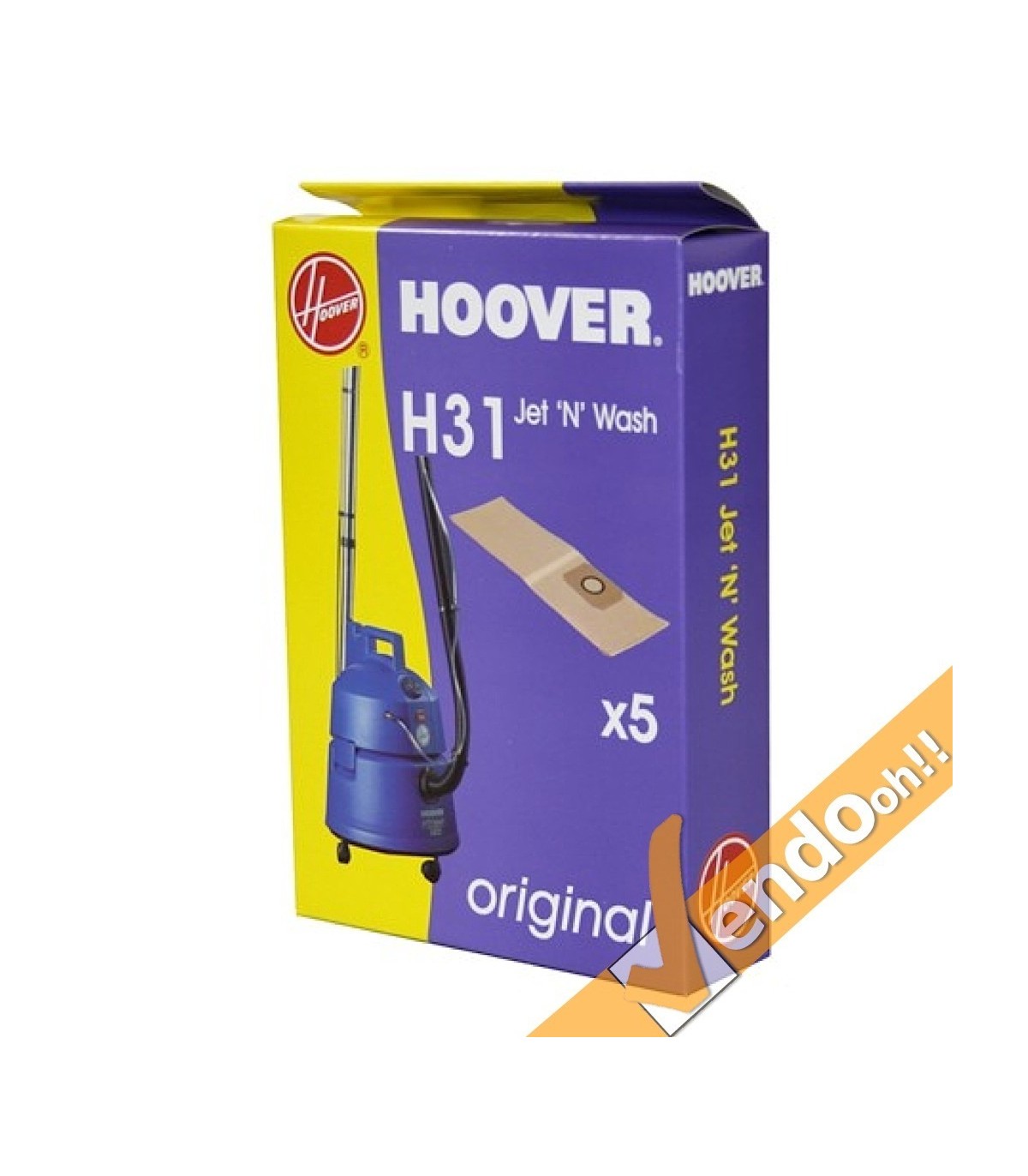 5 SACCHI SACCHETTI FILTRO ASPIRAPOLVERE HOOVER COMPATIBILE JET N  WASH S6145 H31