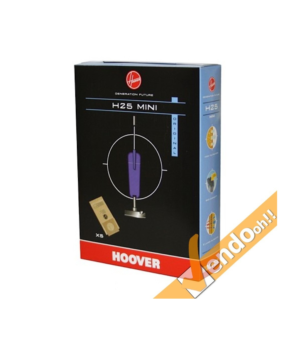 5 SACCHI SACCHETTI SACCO FILTRO ASPIRAPOLVERE HOOVER COMPATIBILE CON MINI H25