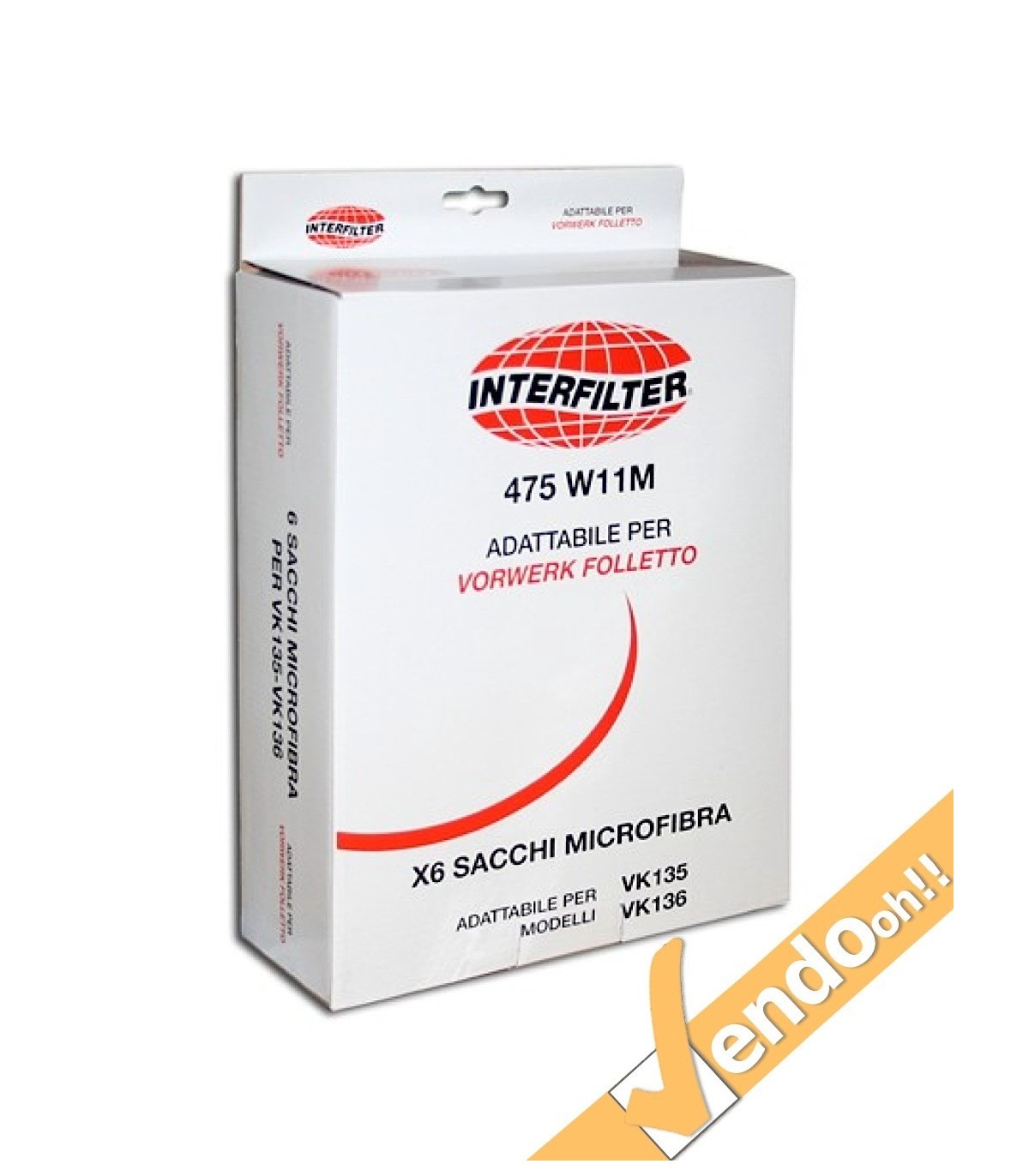 6 SACCHI SACCHETTI SACCO  FILTRO ASPIRAPOLVERE VORWERK FOLLETTO VK135 VK136