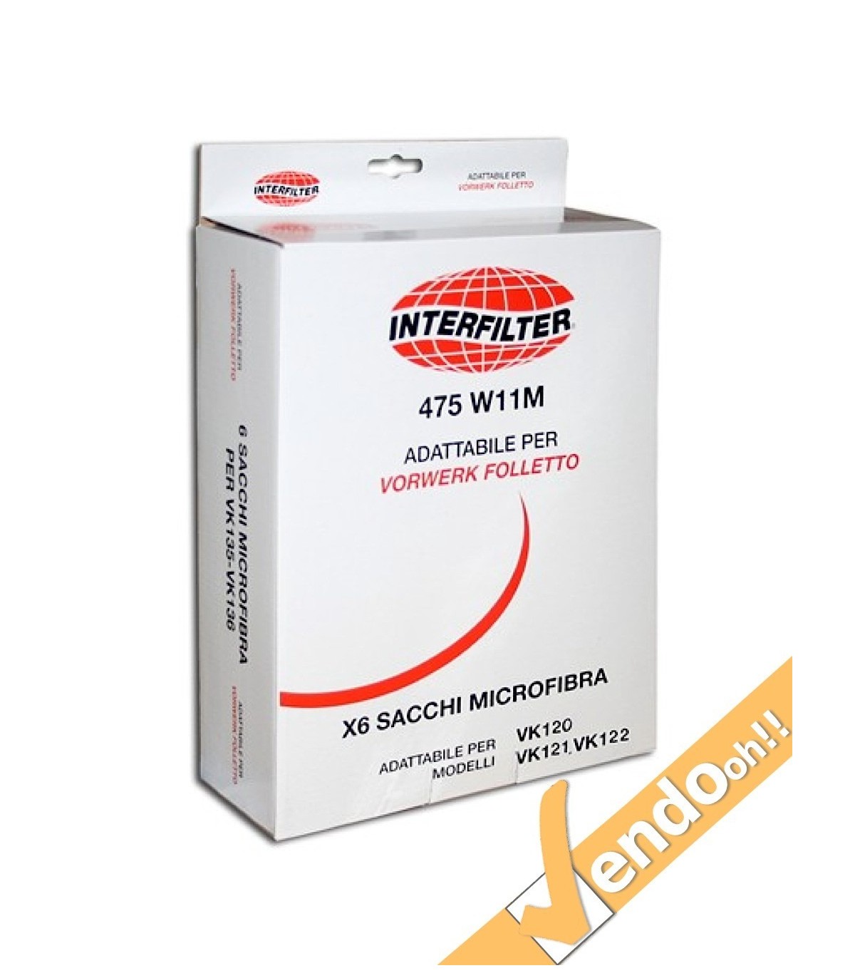 6 SACCHI SACCHETTI SACCO FILTRO ASPIRAPOLVERE VORWERK FOLLETTO VK120 VK121 VK122