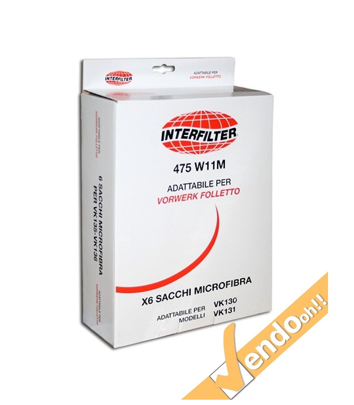 6 SACCHI SACCHETTI SACCO FILTRO ASPIRAPOLVERE VORWERK FOLLETTO VK130 VK131