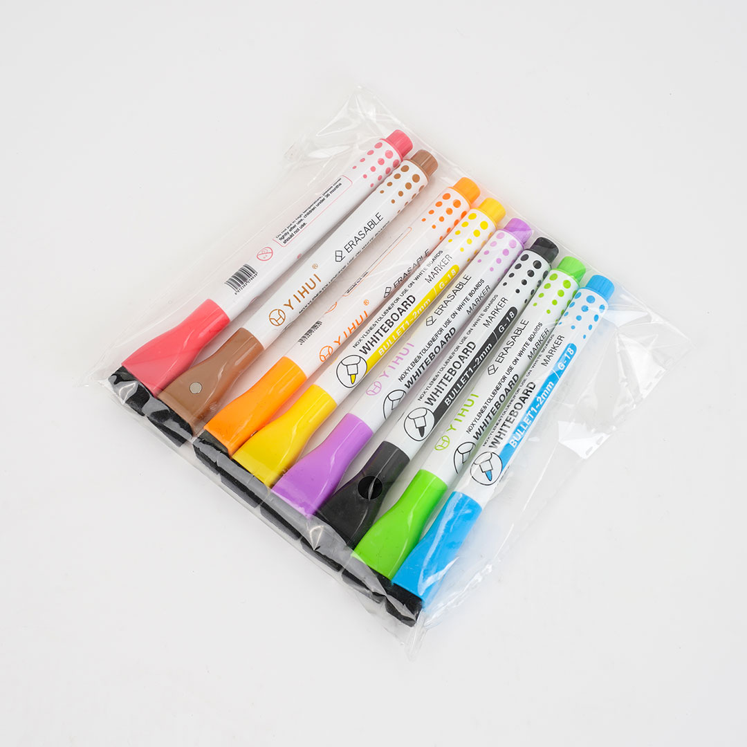 Kit 8 pennarelli lavagna magnetica