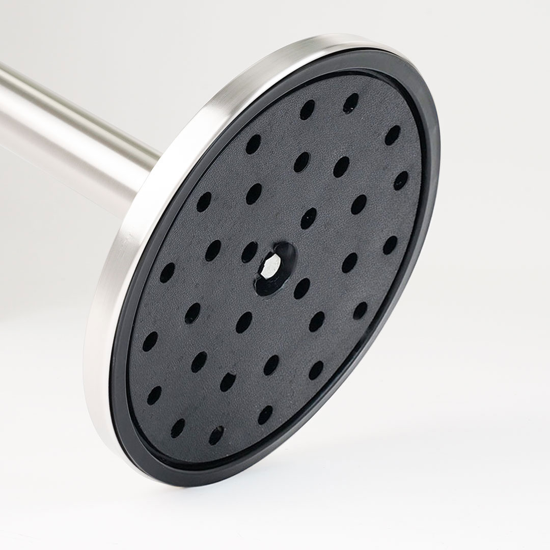 Base in cemento con copertura inox e guarnizione antiscivolo